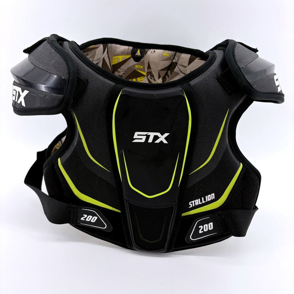 STX Stallion 200‎ Youth Lacrosse Shoulder Pads Chest Protector Black Yellow